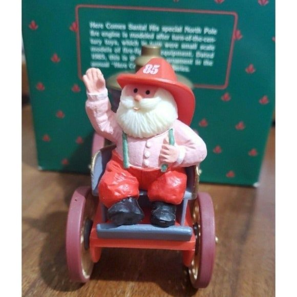 Hallmark Santas Fire Engine ornament 1985 boxed #7 in series collector item - Picture 7 of 10